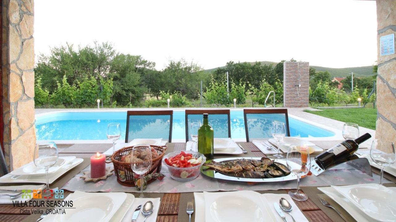 Villa Four Seasons, Heated Pool And 3 En-Suite Bathrooms Velika Cista  Bagian luar foto