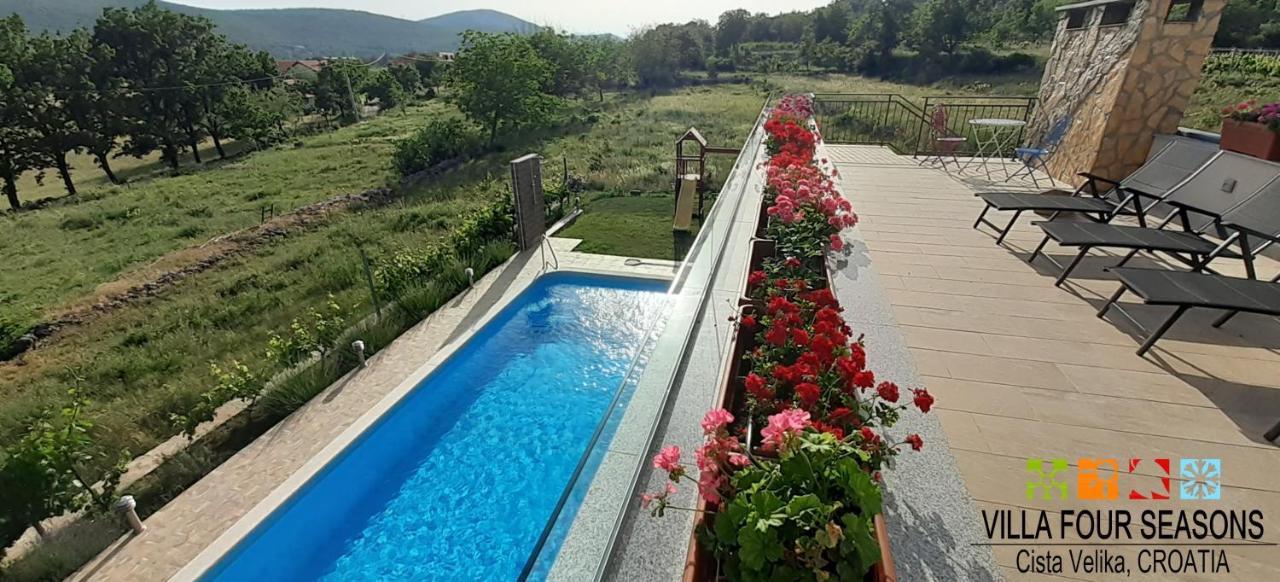 Villa Four Seasons, Heated Pool And 3 En-Suite Bathrooms Velika Cista  Bagian luar foto