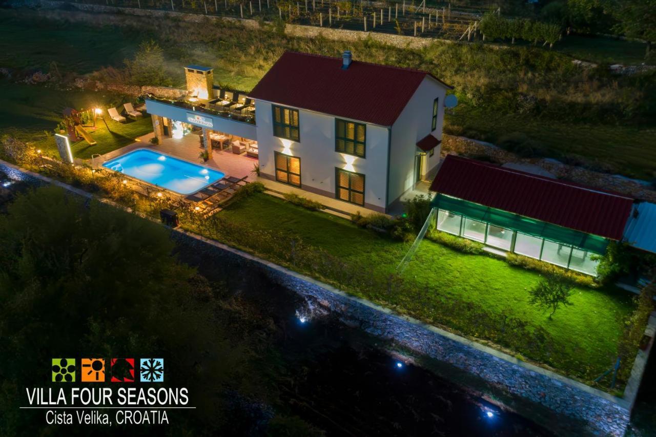 Villa Four Seasons, Heated Pool And 3 En-Suite Bathrooms Velika Cista  Bagian luar foto