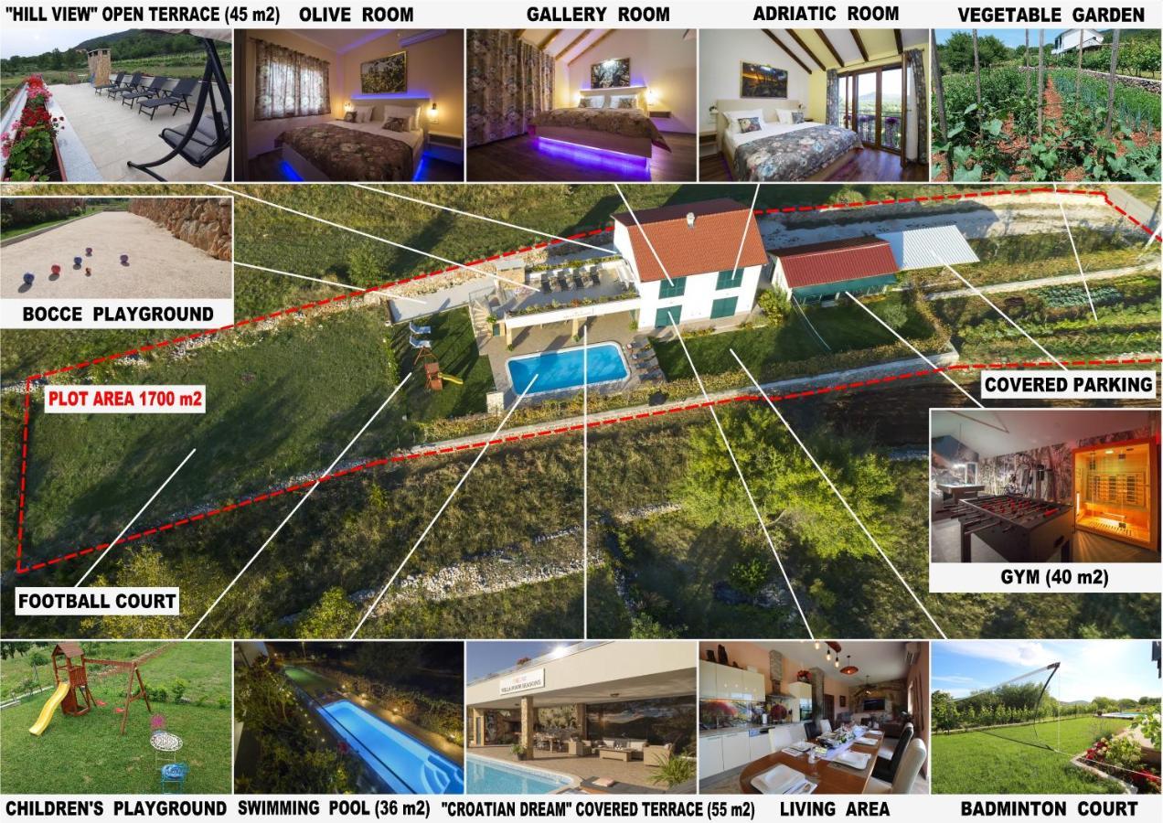 Villa Four Seasons, Heated Pool And 3 En-Suite Bathrooms Velika Cista  Bagian luar foto