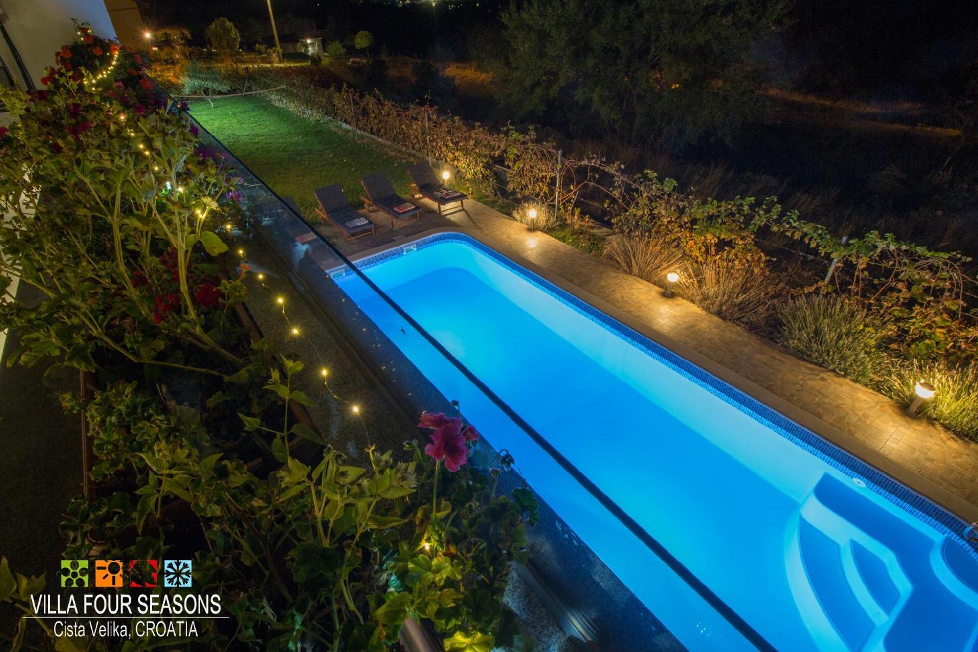 Villa Four Seasons, Heated Pool And 3 En-Suite Bathrooms Velika Cista  Bagian luar foto